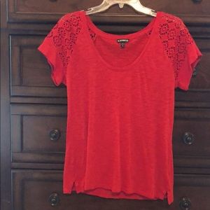 🛍 Express Tee with Cut-worked Shoulders